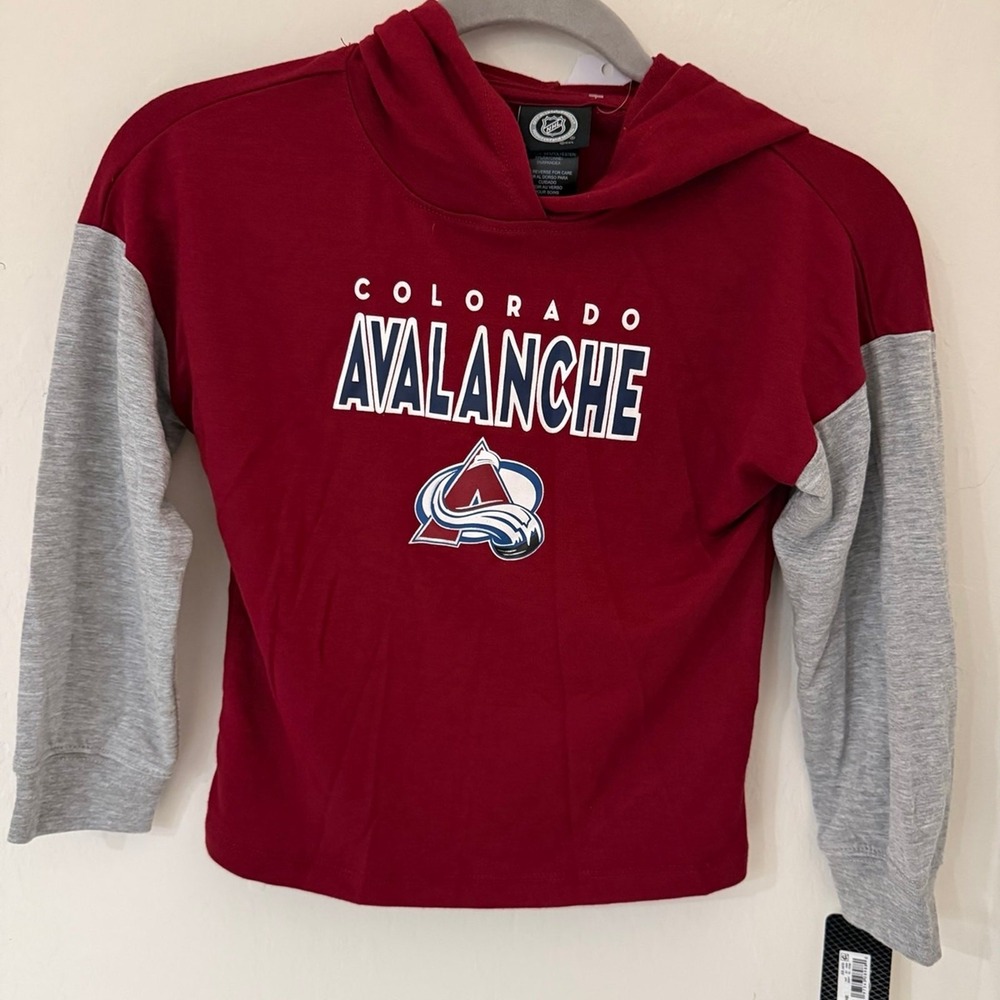 Colorado Avalanche Girls Long Sleeve Hoodie - Size XS -NWT